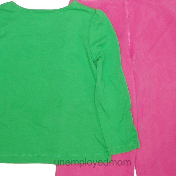 2T Christmas Tee Fleece Pants Girls Holiday Outfit - Picture 6 of 12